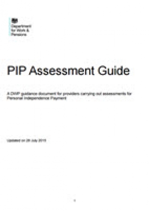 DWP: Personal Independence Payment Assessment Guide