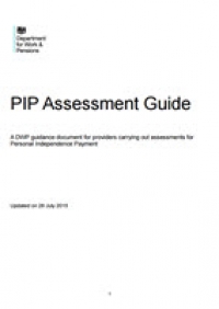 DWP: Personal Independence Payment Assessment Guide